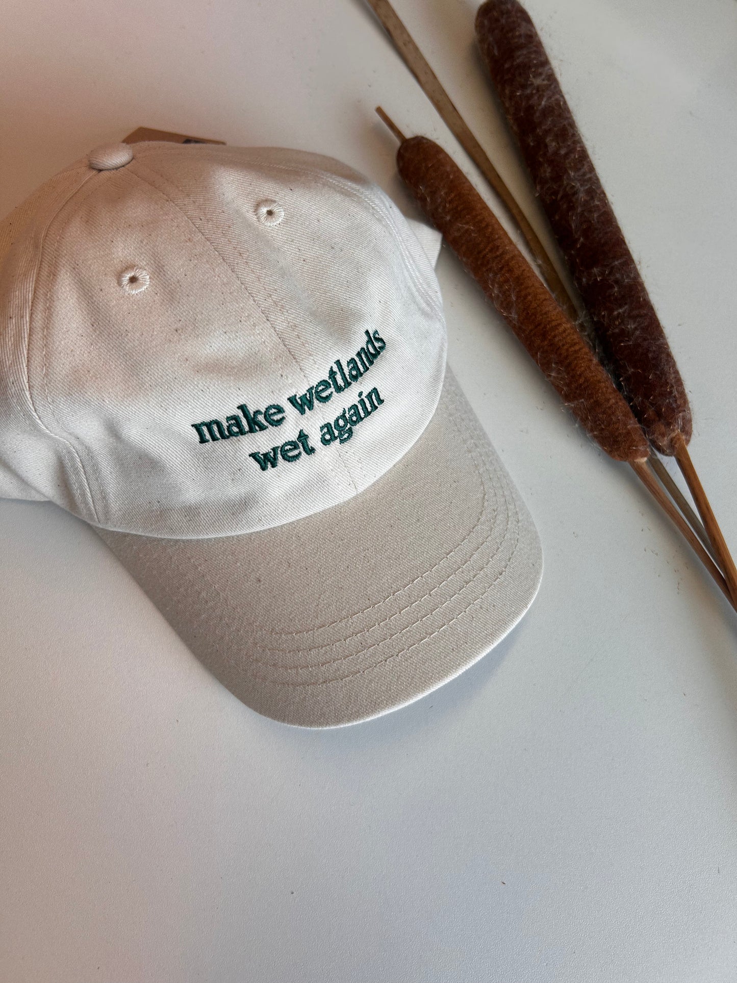 'Make Wetlands Wet Again' Cap - Cream