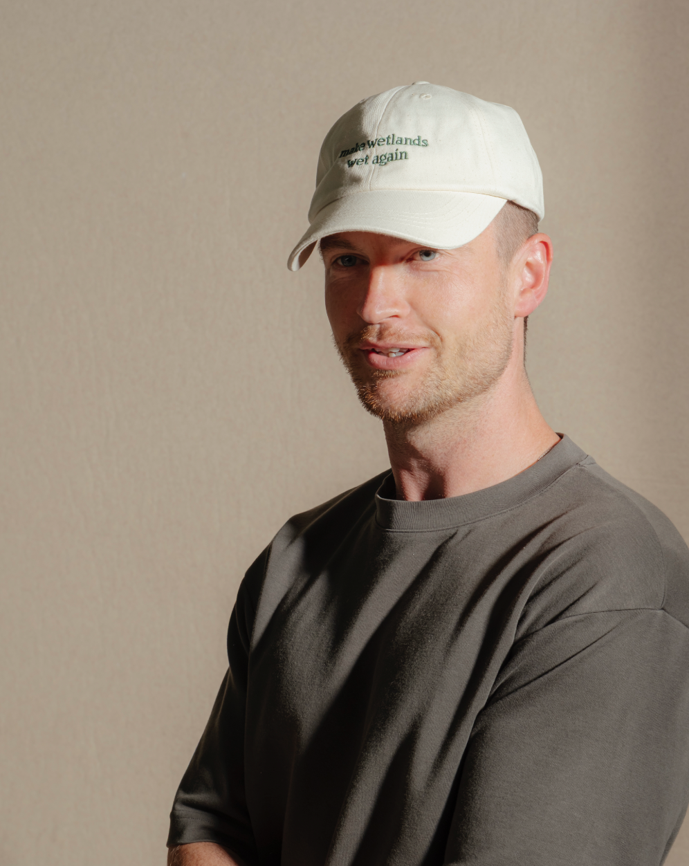 'Make Wetlands Wet Again' Cap - Cream
